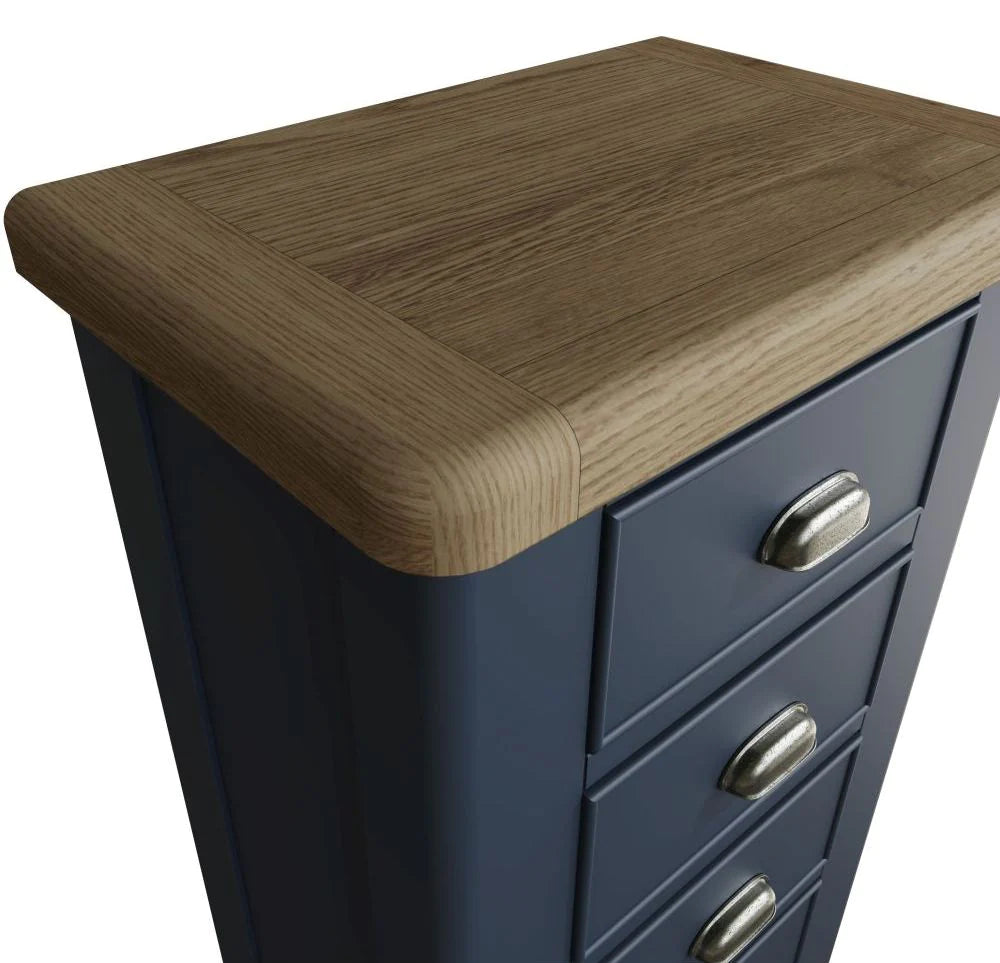 Hadley 4 Drawer Chest Blue Top Edge Detail