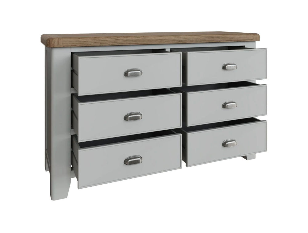 Hadley 6 Drawer Chest Grey 2