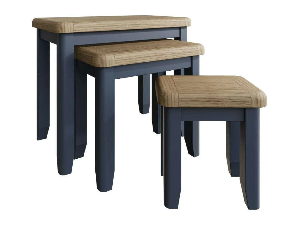 Hadley Square Nest of 3 Tables Blue 4