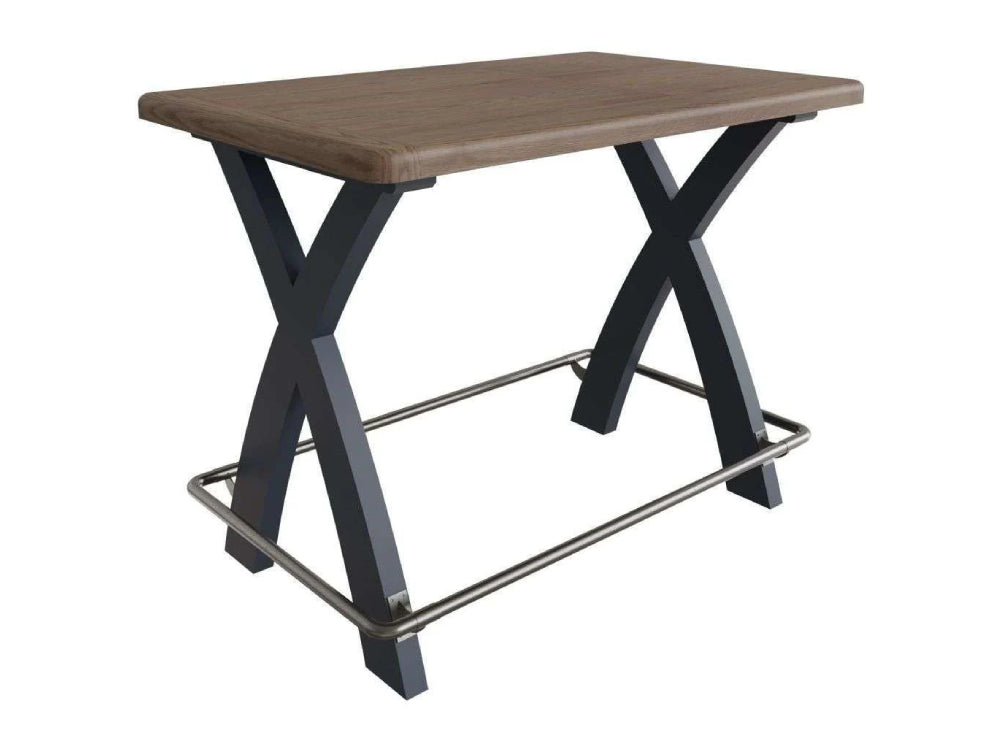 Hadley Wooden Bar Table Blue