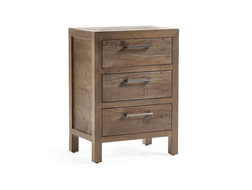 Harlow 3 Drawer Bedside Table