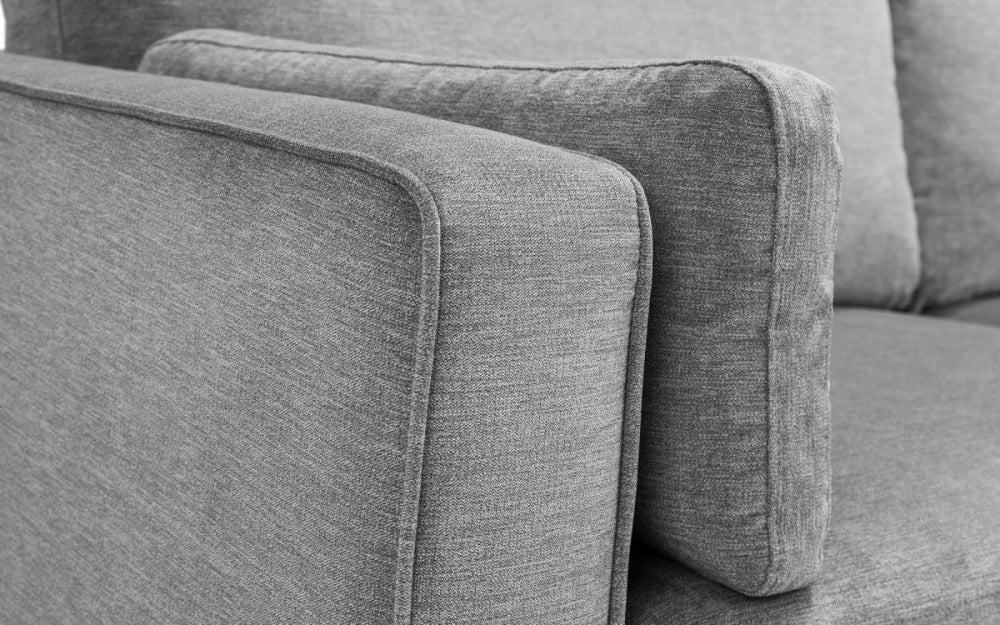 Hayes Sofa Grey Chenille Armrest Detail 2