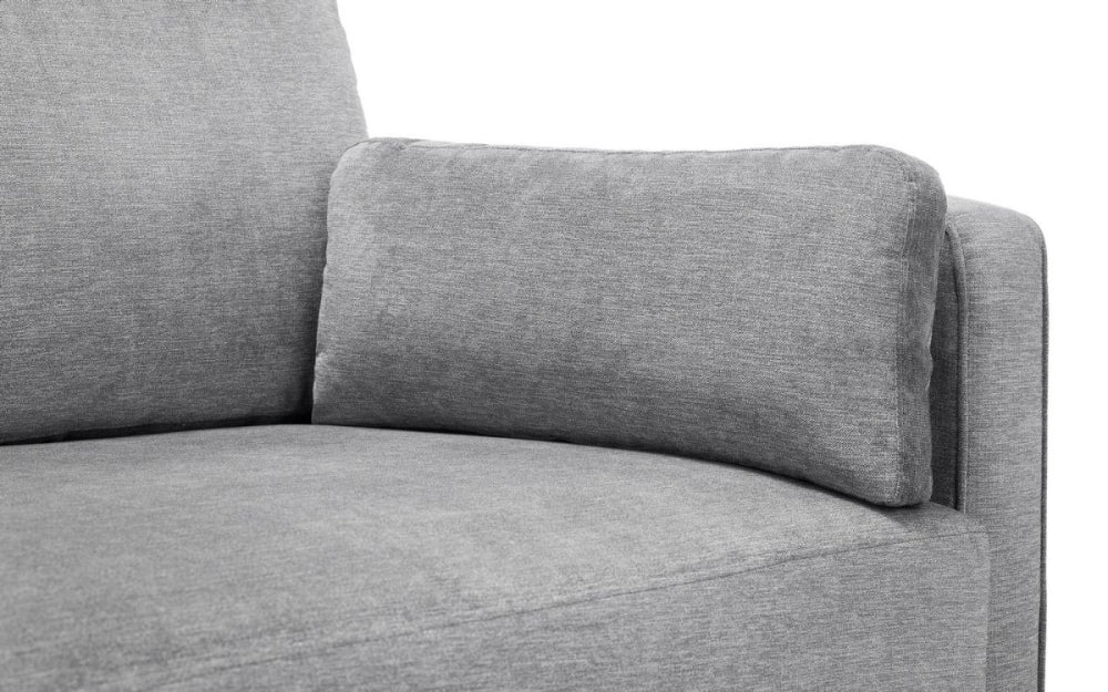 Hayes Sofa Grey Chenille Armrest Detail