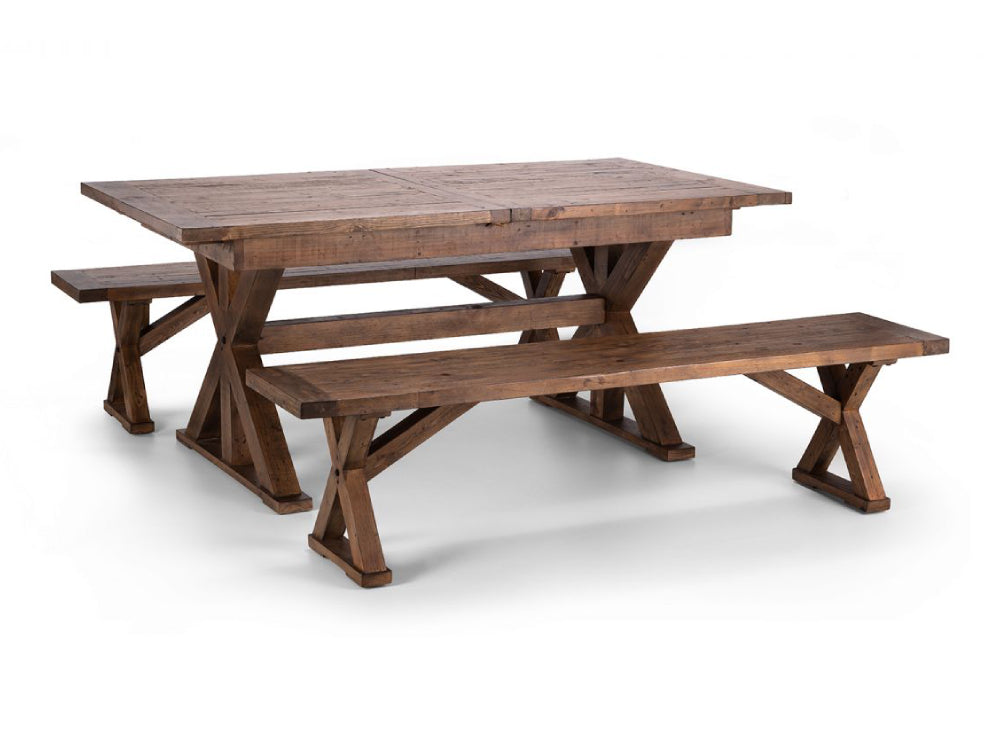 Hester Extended Dining Table with Benches 2