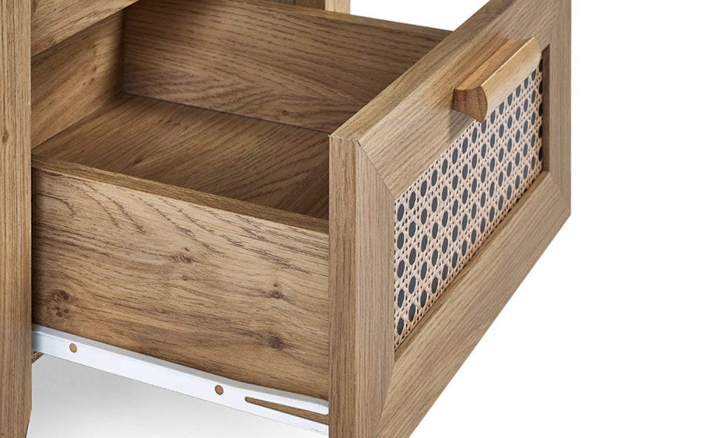 Hobart 2 Drawer Bedside Table Drawer Open Detail