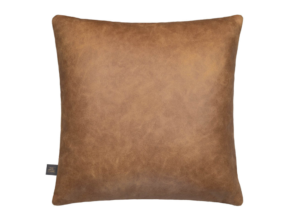 Holli Large Leather Cushion Tan 3