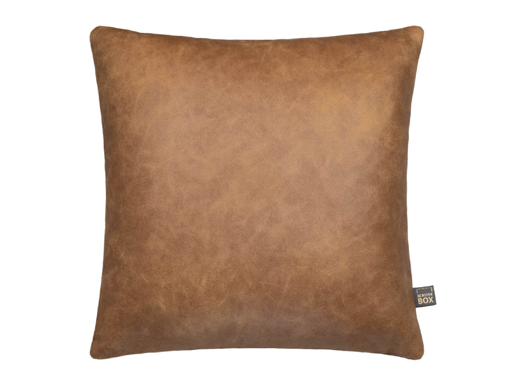 Holli Large Leather Cushion Tan