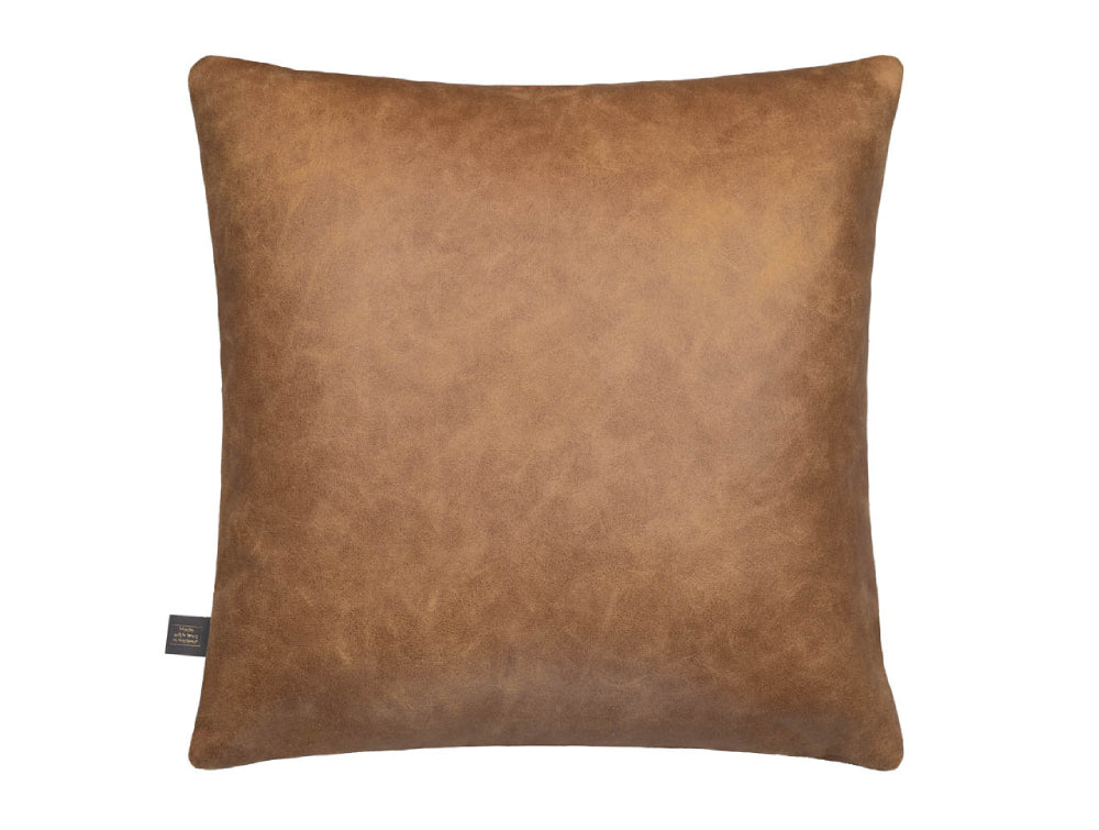 Holli Medium Leather Cushion Tan