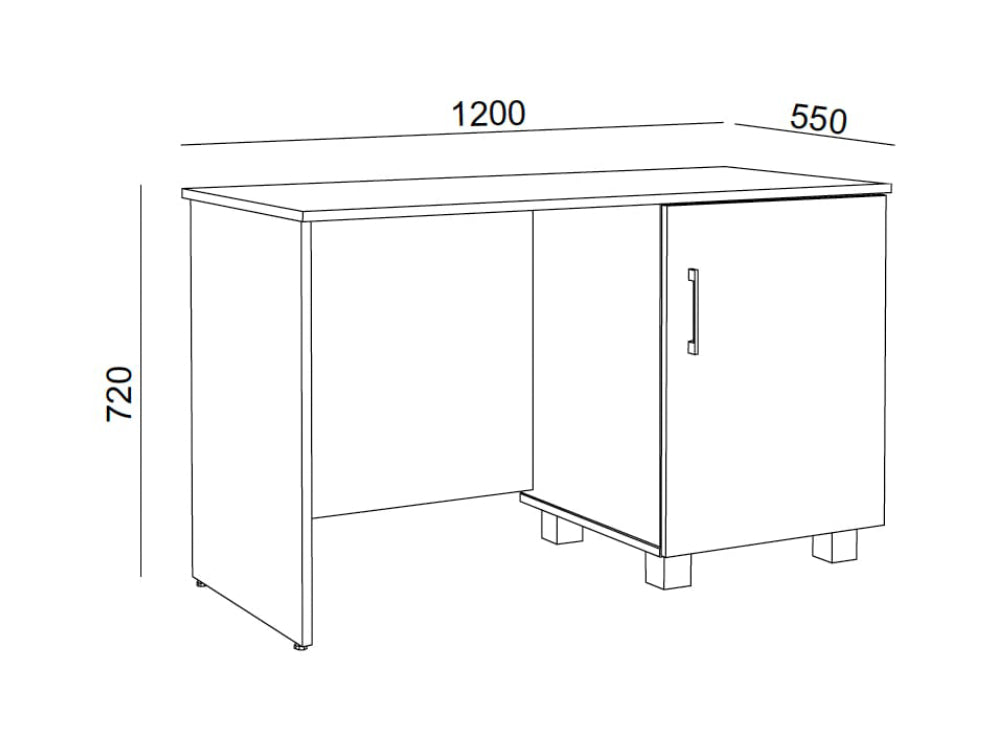 Hotel Dream Wooden Bedroom Desk with Single Door Cabinet Dimensions