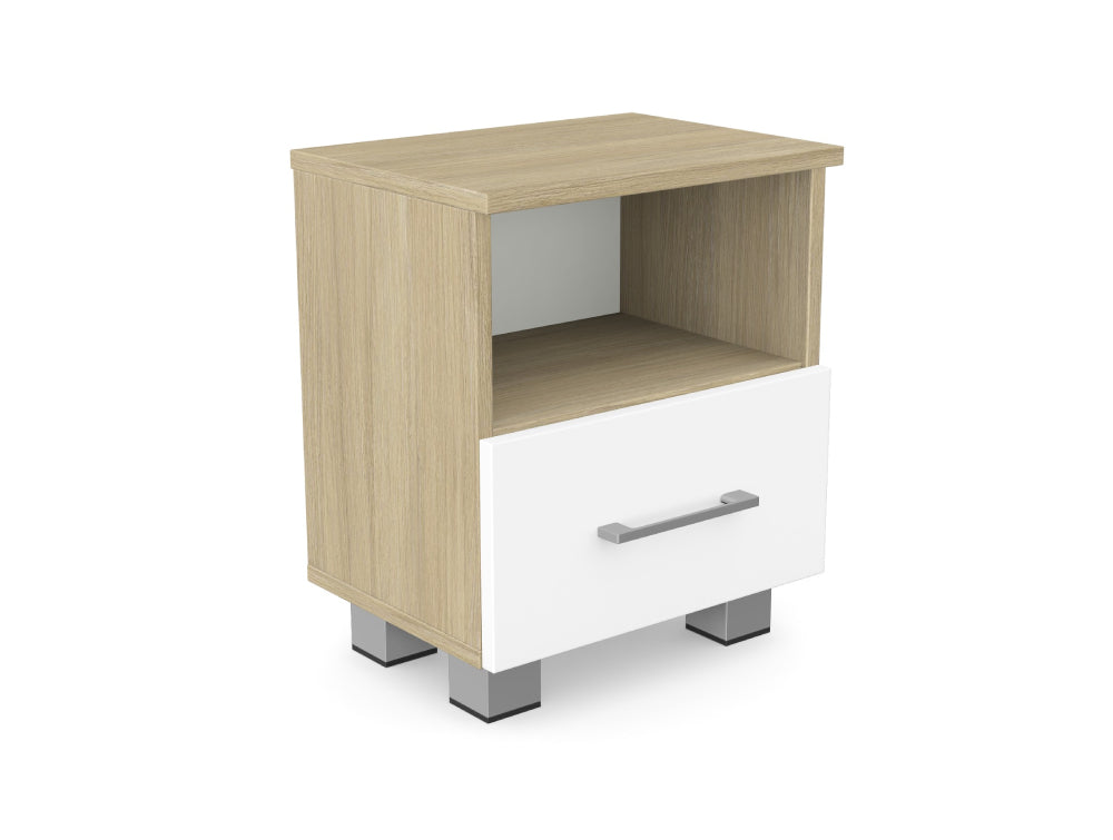 Hotel Dream Wooden Night Stand with Single Drawer Cabinet
