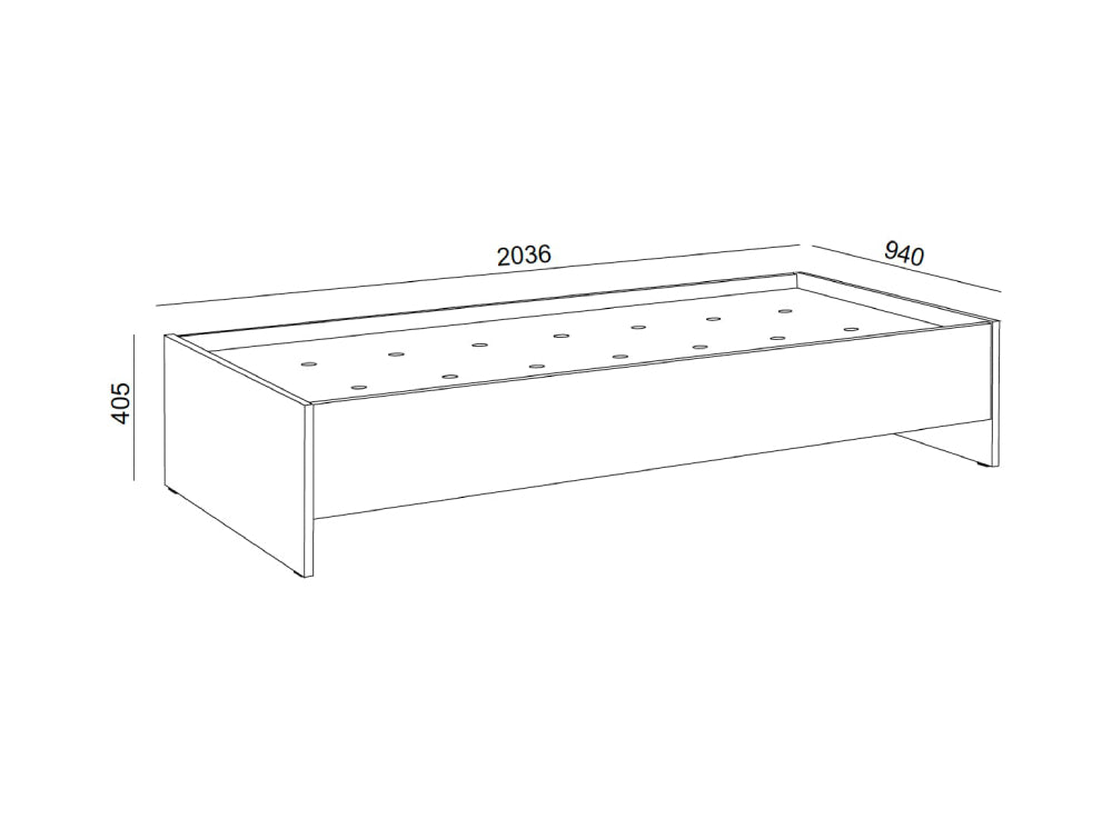 Hotel Luna Wooden Bed Frame Dimensions