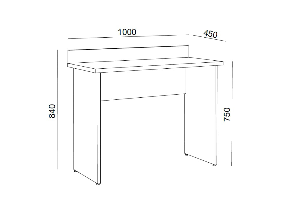Hotel Luna Wooden Luggage Bench with Panel Legs Dimensions