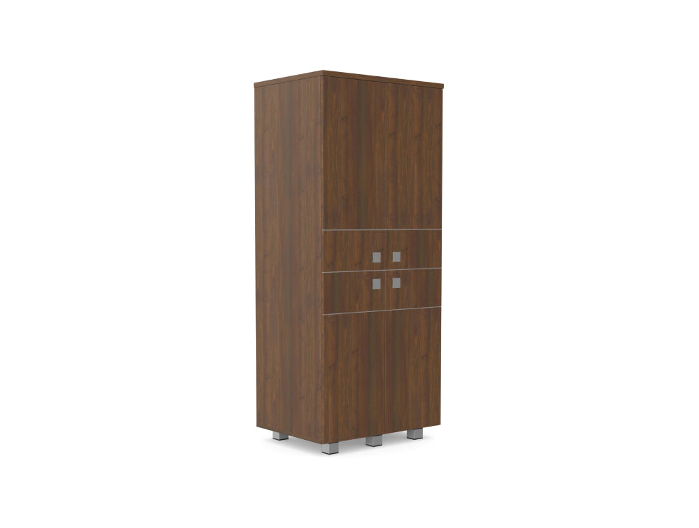 Hotel Nox Wooden Narrow Wardrobe with 6 Metal Base