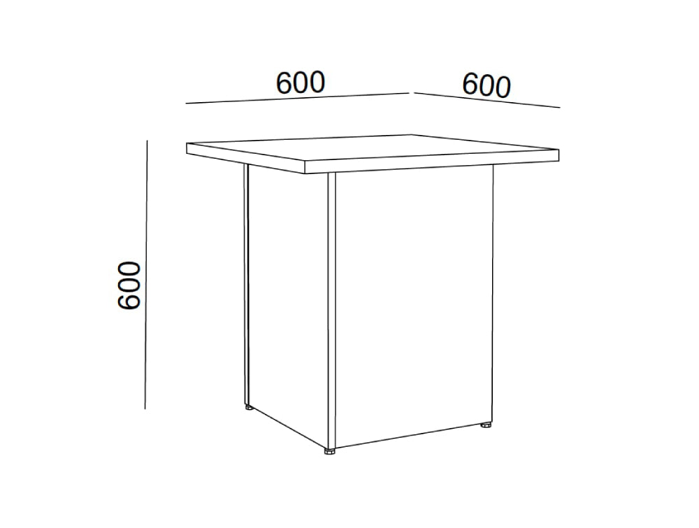 Hotel Nox Wooden Square Top Table Dimensions