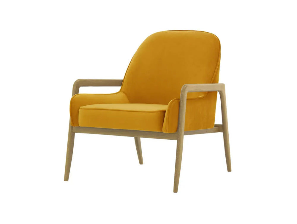 Hugo Armchair - Mustard and Wax Black