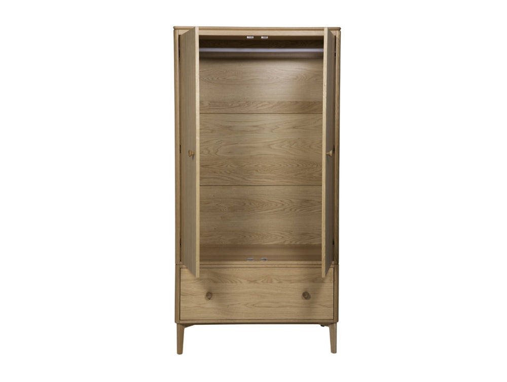 Hunter 2 Door Wardrobe Natural Oak 2