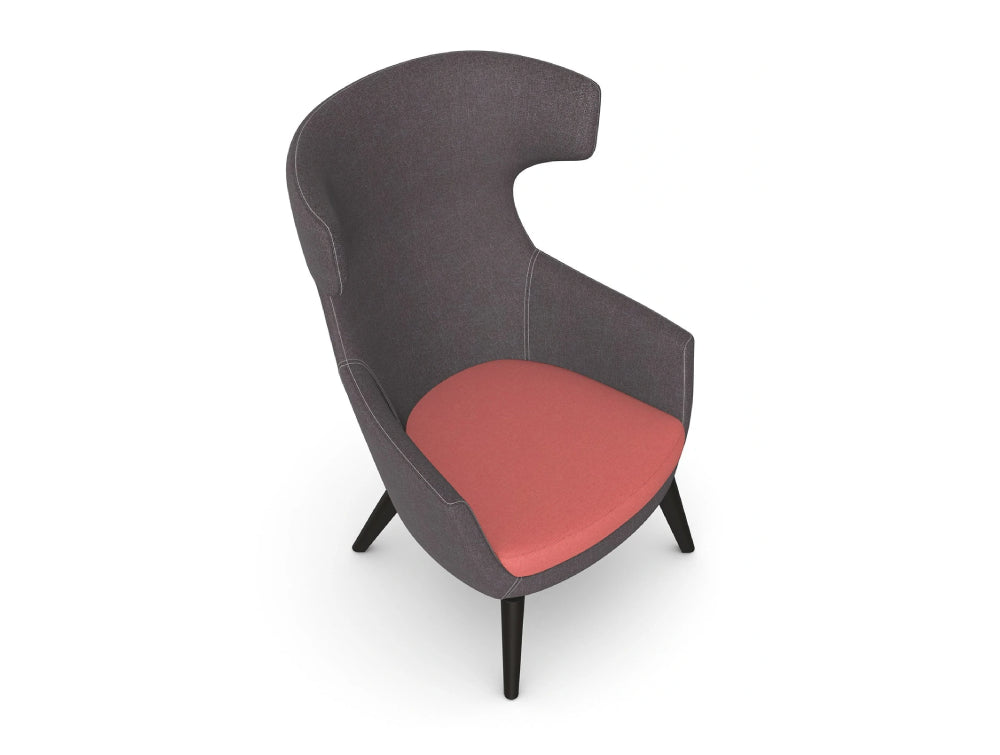 Ikon Lounge Chair Wooden 4 Leg Frame 3