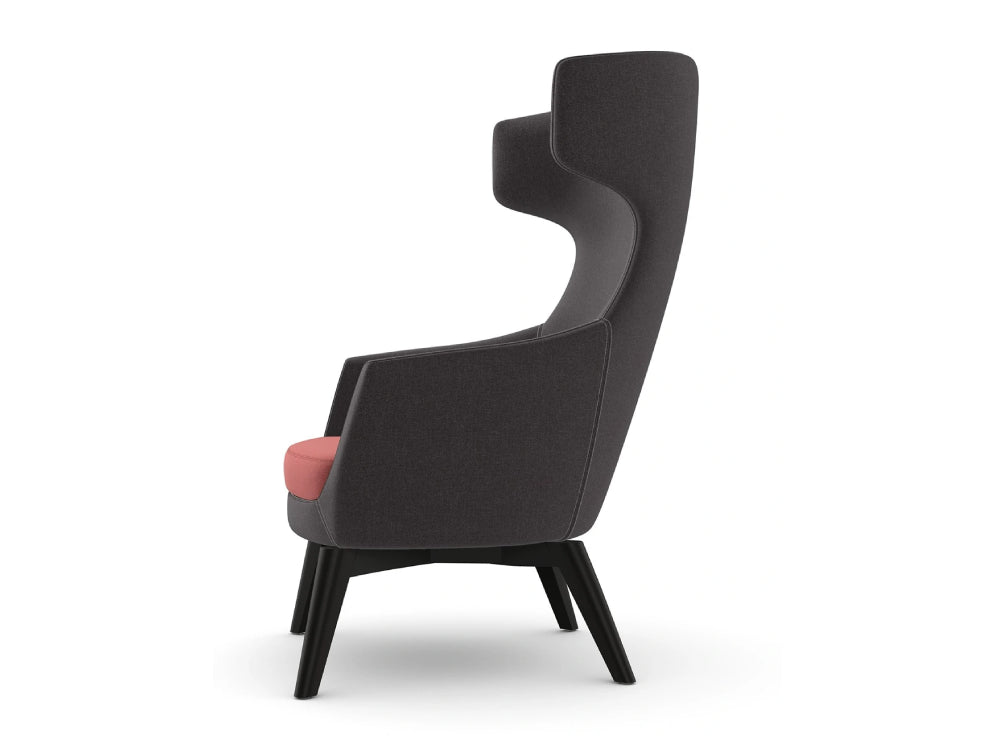 Ikon Lounge Chair Wooden 4 Leg Frame 6