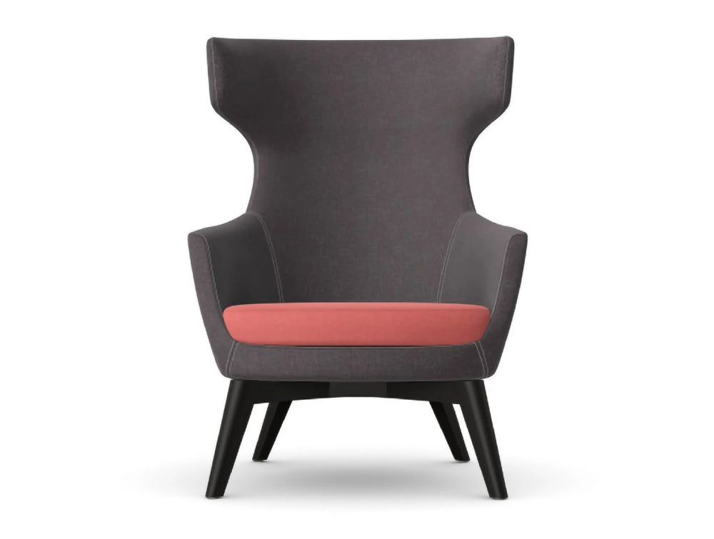 Ikon Lounge Chair Wooden 4 Leg Frame