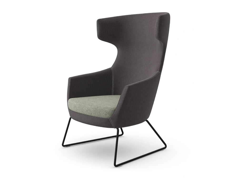 Ikon Lounge Chair with Skid Frame Base 2