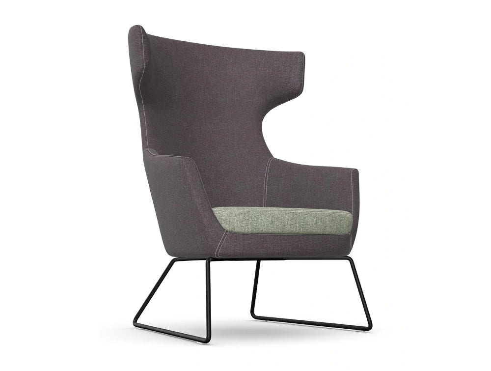 Ikon Lounge Chair with Skid Frame Base 4