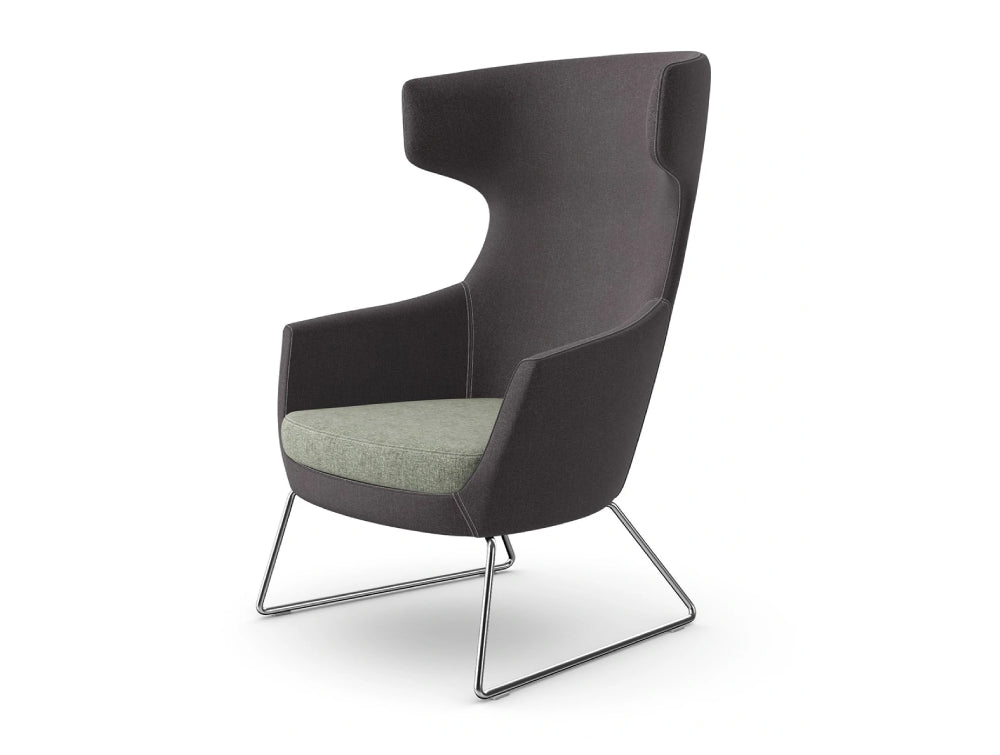 Ikon Lounge Chair with Skid Frame Base 6