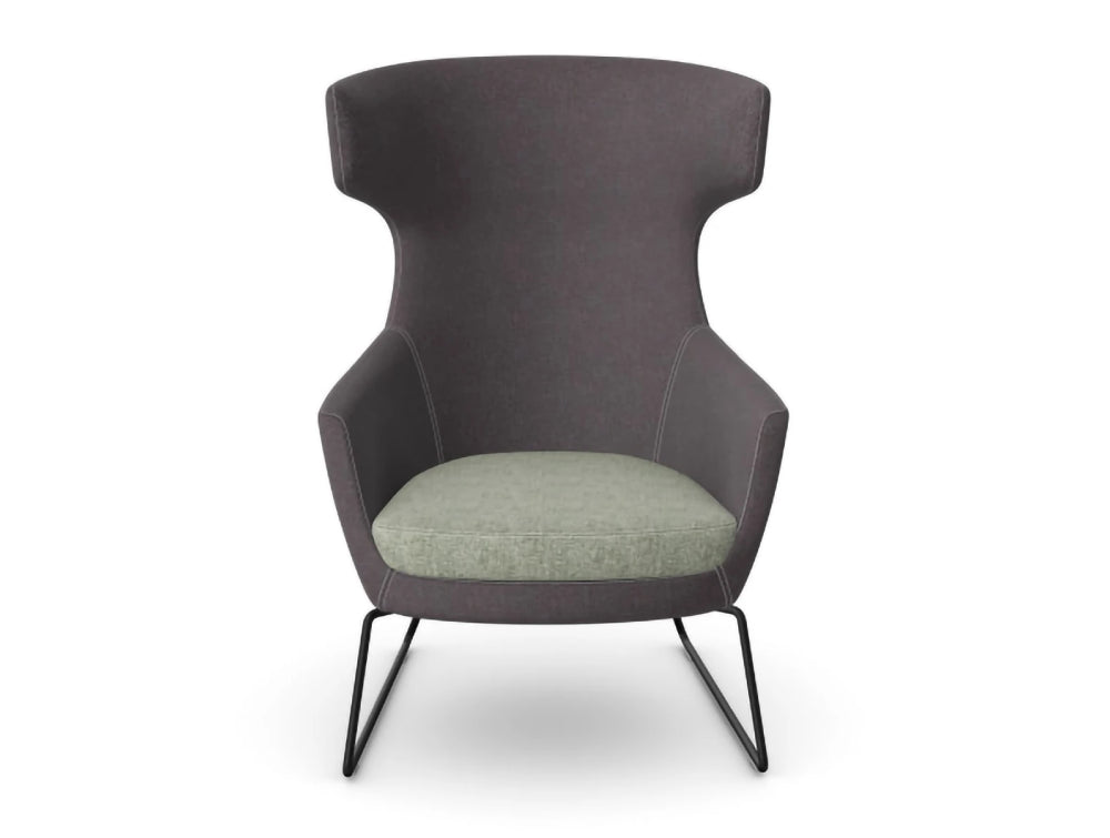 Ikon Lounge Chair with Skid Frame Base