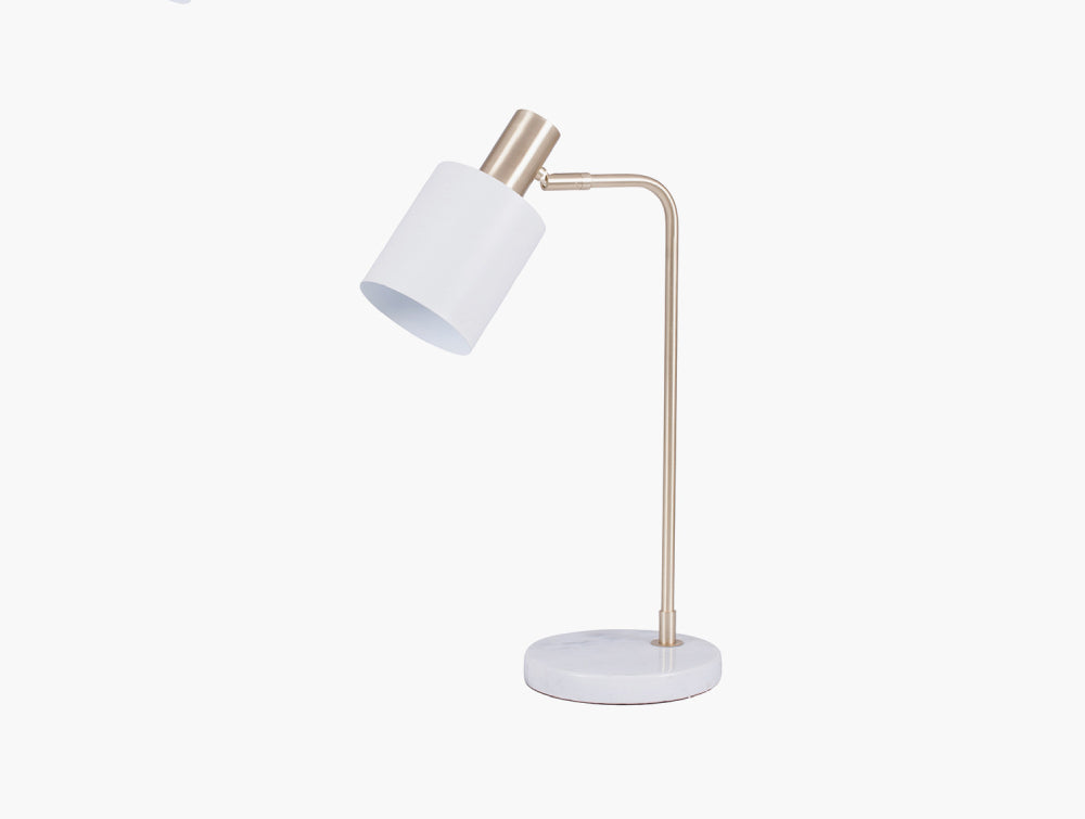 Indy Table Lamp White and Gold