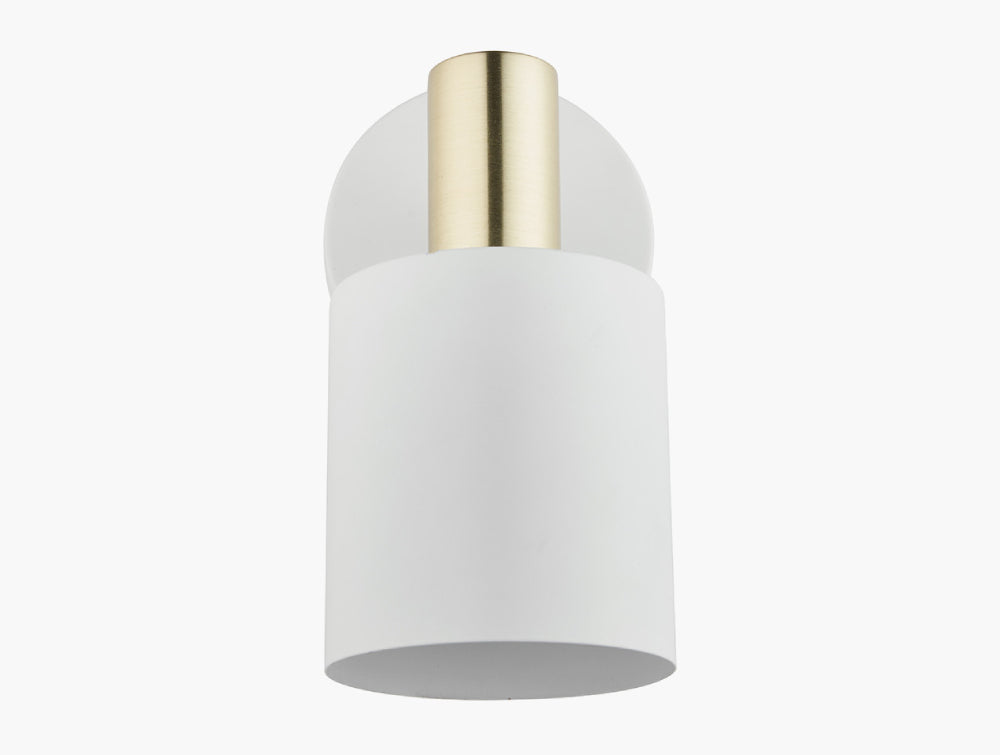 Indy White and Gold Retro Wall Light 2