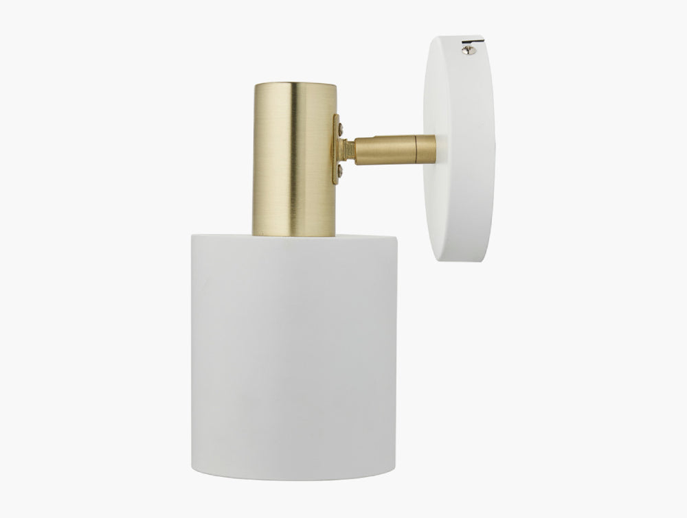 Indy White and Gold Retro Wall Light 6