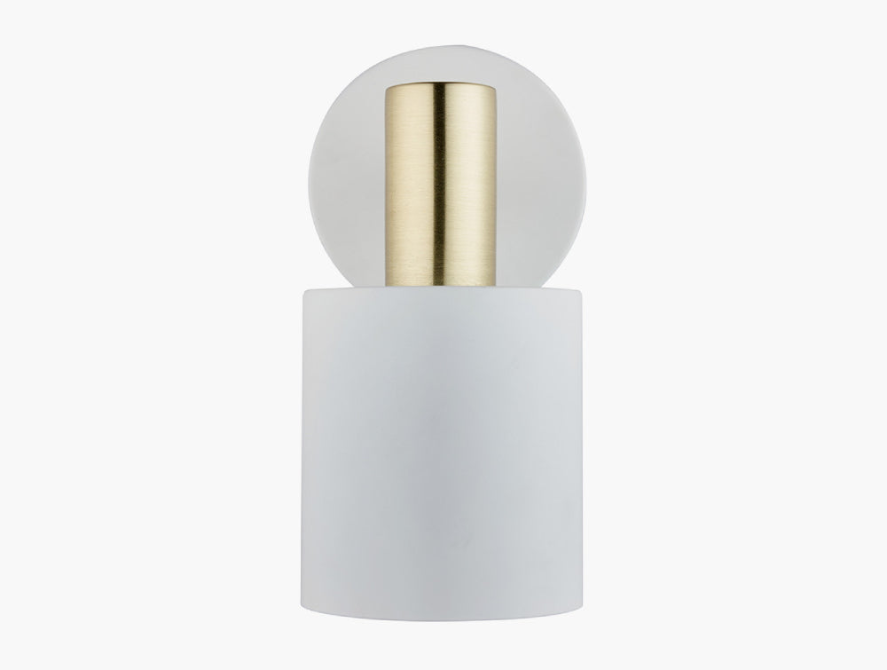 Indy White and Gold Retro Wall Light