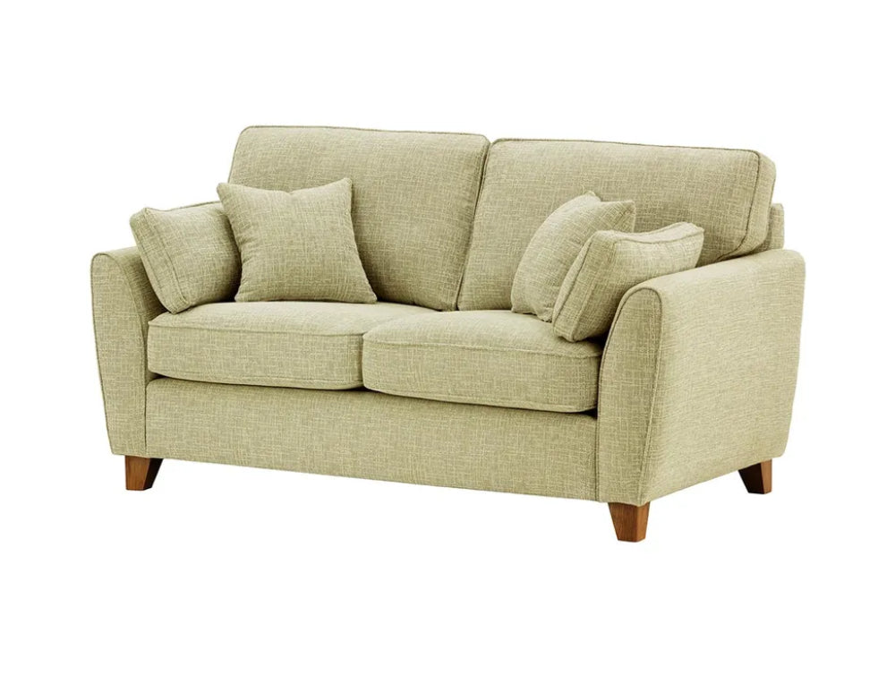 Jackson 2 Seater Sofa - Taupe and Dark Oak
