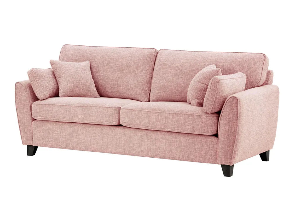 Jackson 3 Seater Sofa - Blush Pink and Black