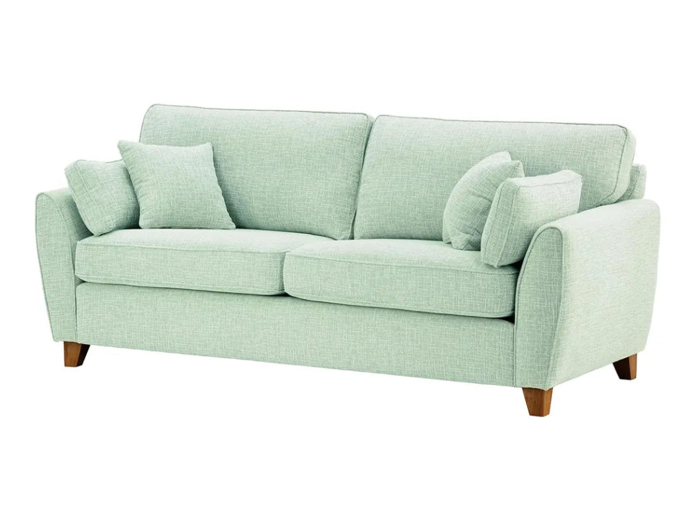 Jackson 3 Seater Sofa - Celadon and Dark Oak