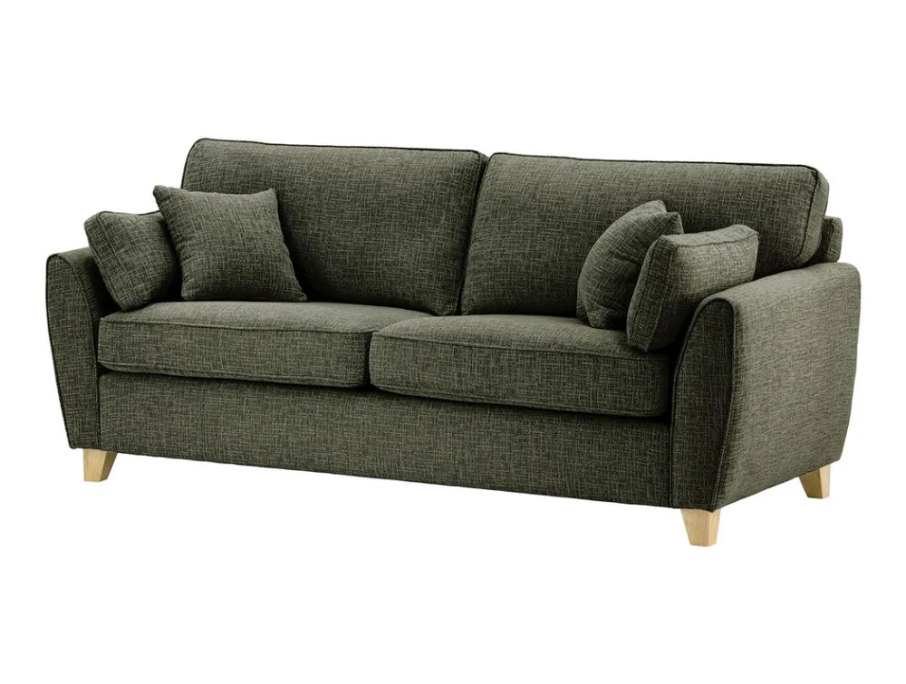 Jackson 3 Seater Sofa - Mid Grey and Wax Black