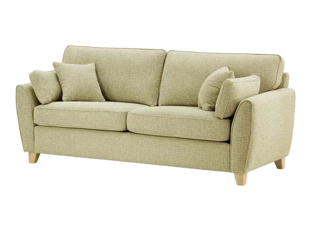 Jackson 3 Seater Sofa - Taupe and Wax Black