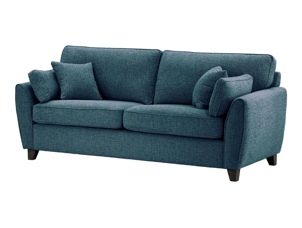 Jackson 3 Seater Sofa - Teal and Black