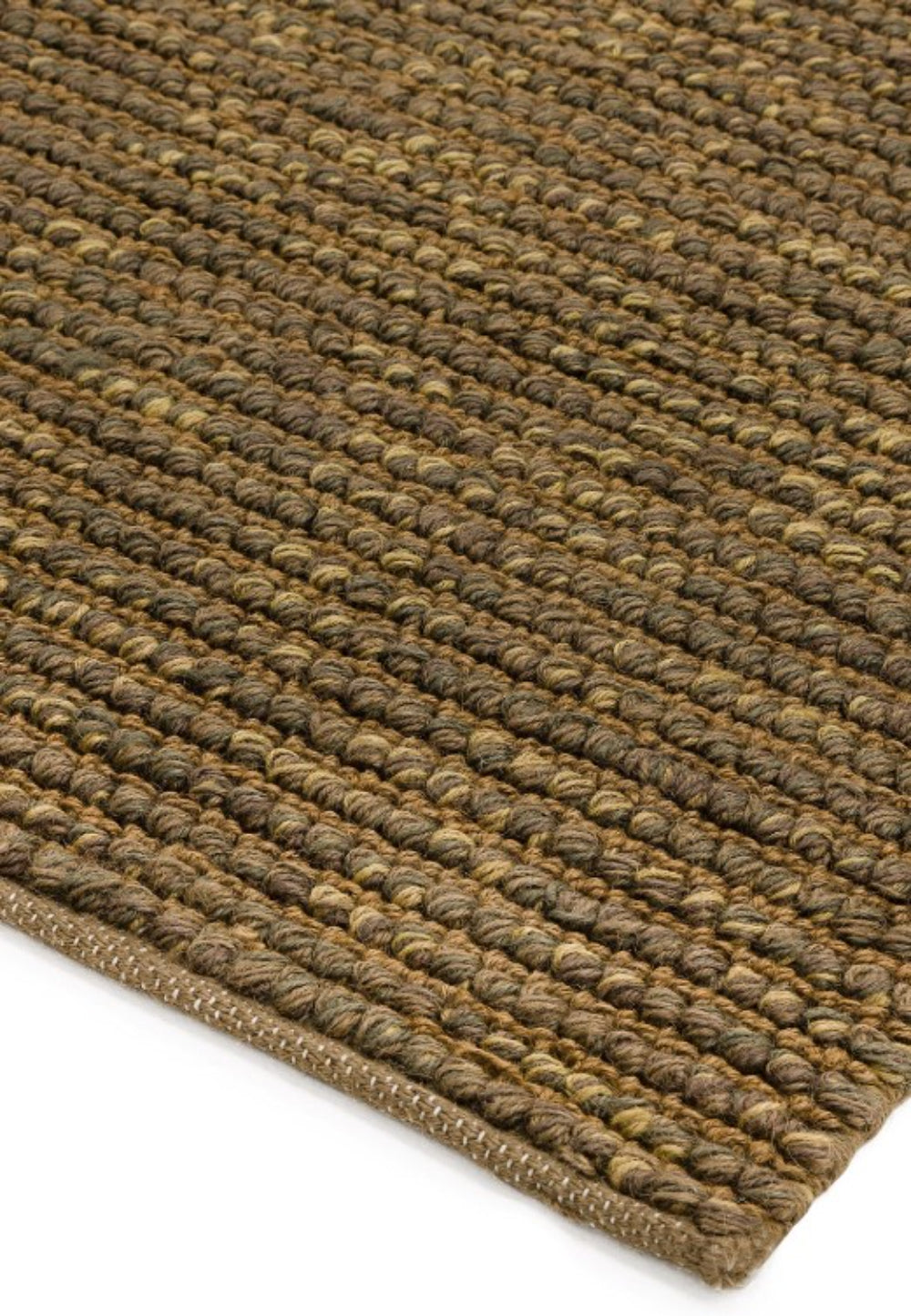 Jordan Flatweave Floor Rug Brown Corner Detail 2