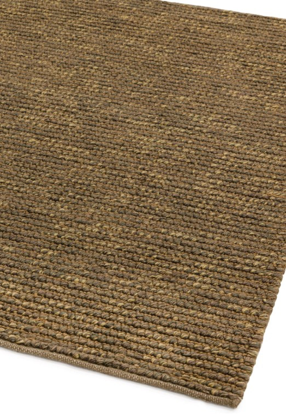 Jordan Flatweave Floor Rug Brown Corner Detail