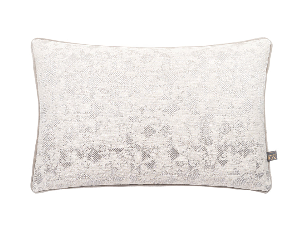 Juba 400x600mm Cushion Cream and Silver