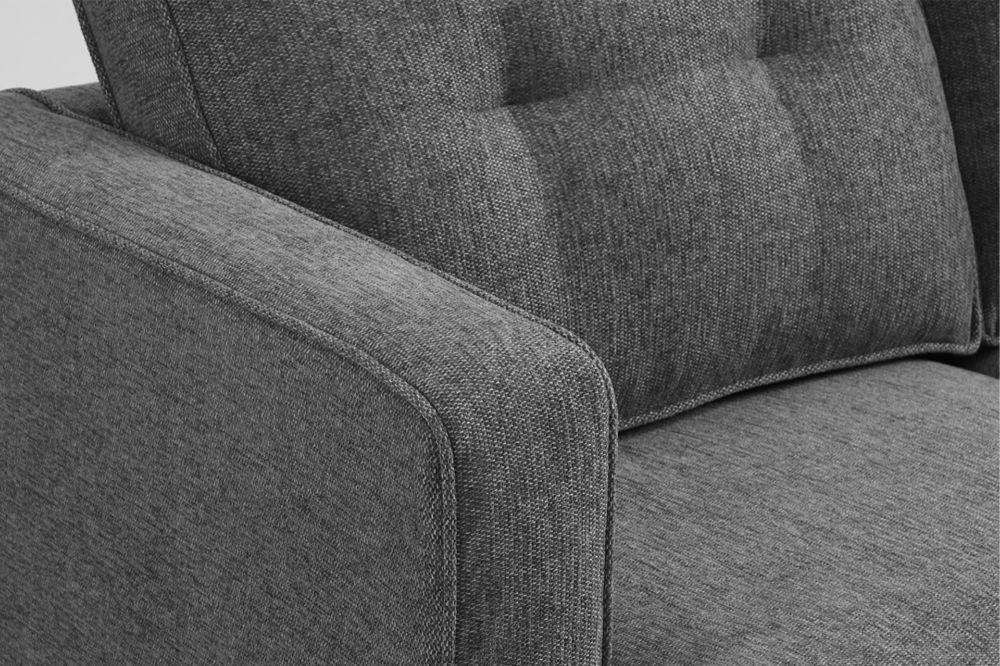 Jupiter 2-Seater Sofa Grey Armrest Detail