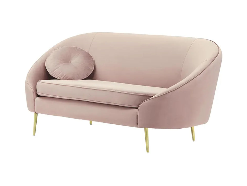 Kaleb 2 Seater Standard Piping Sofa - Lilac and Gold