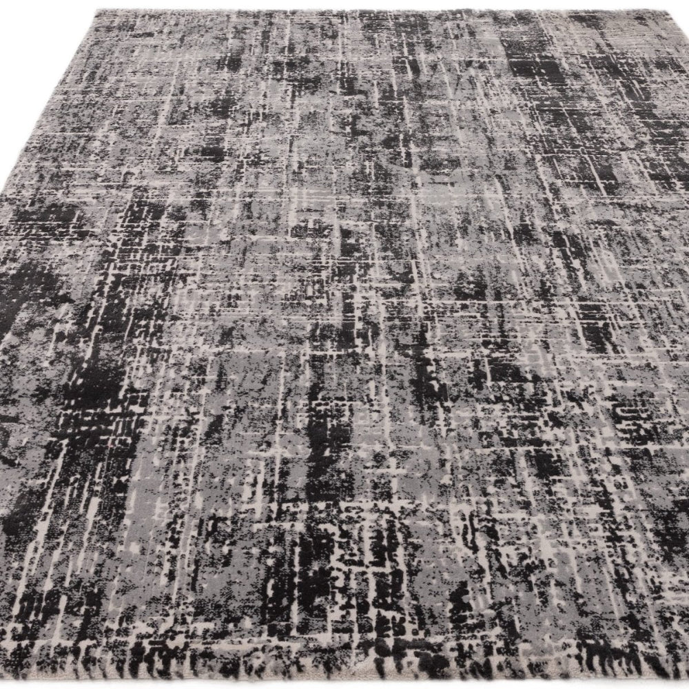 Kazzie Abstract Rug Black 2