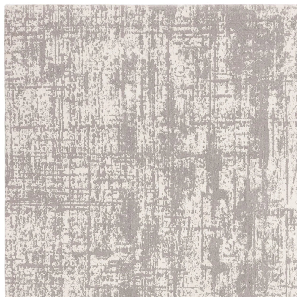 Kazzie Abstract Rug Grey Corner Detail