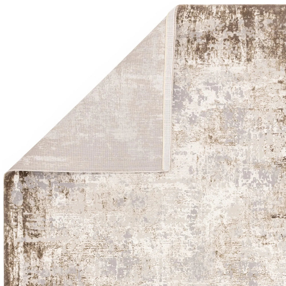 Kazzie Border Rug Beige Folded Corner Detail