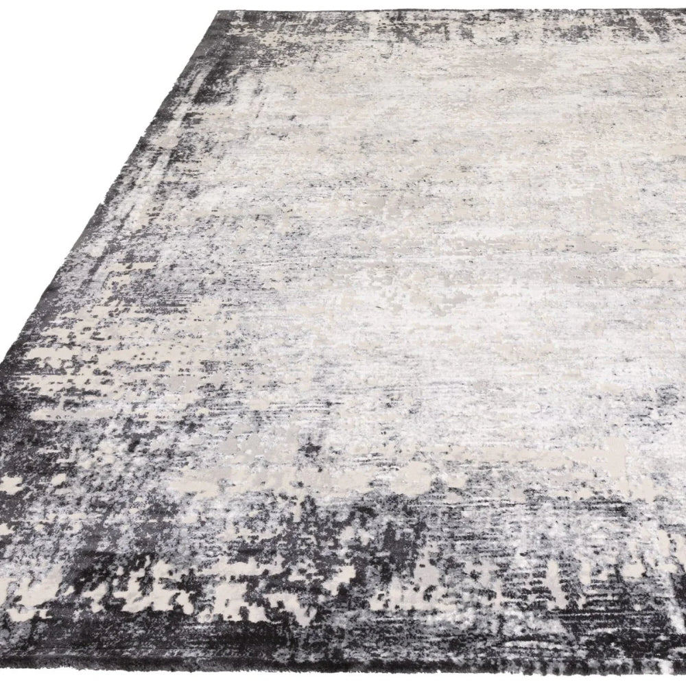 Kazzie Border Rug Grey 2