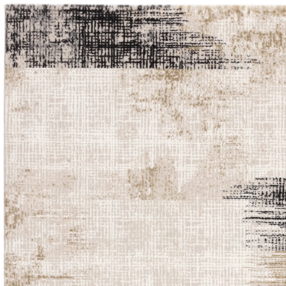 Kazzie Lines Rug Beige Corner Detail