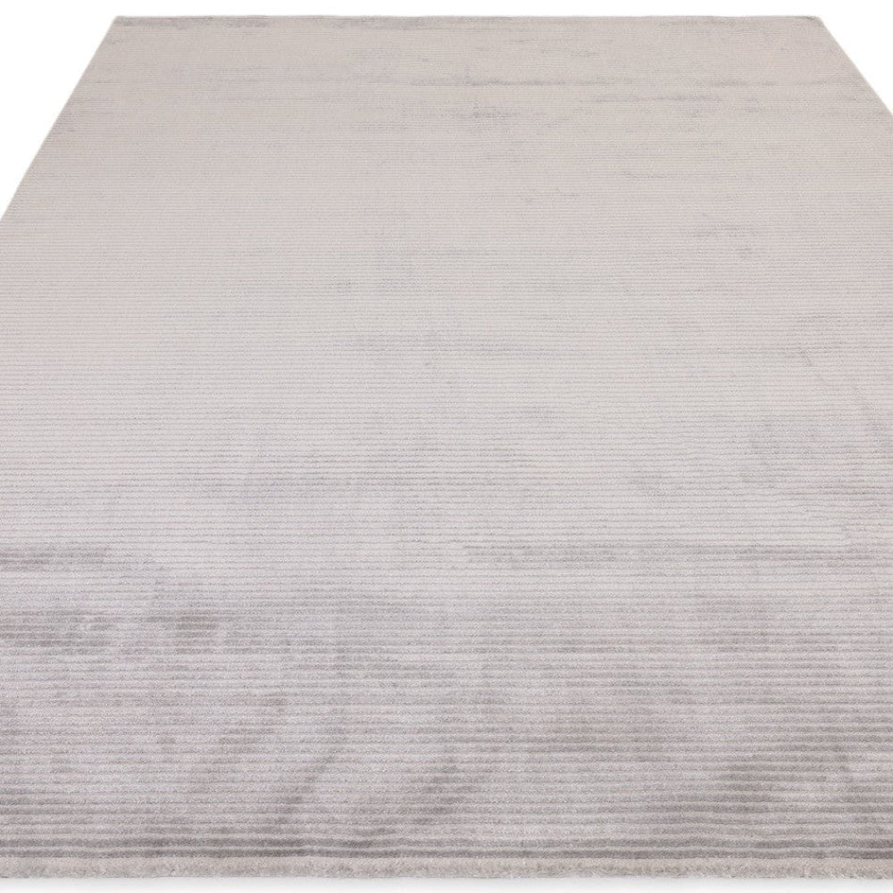 Kazzie Plain Stripe Rug Silver 2