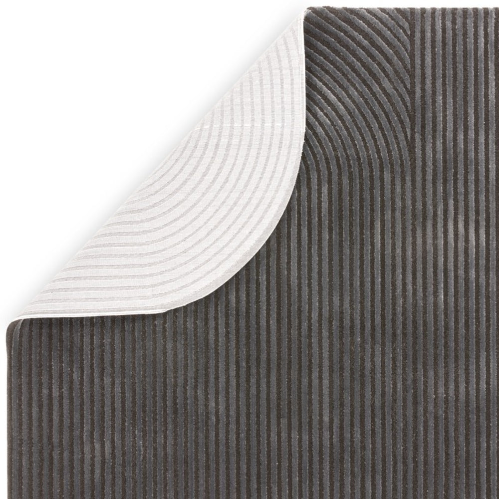 Kazzie Shape Rug Charcoal Folded Corner Detail