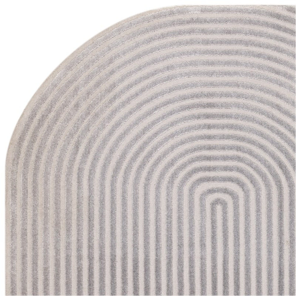 Kazzie Shape Rug Grey Corner Detail